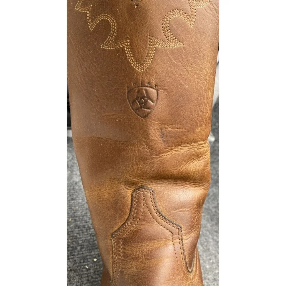 Ariat Sedona Cowboy Boots 10.5 EE Brown Leather Western Roper Rancher 34625